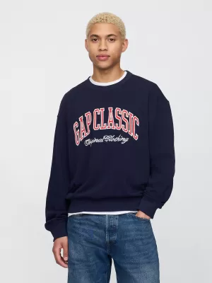Pánska mikina GAP CLASSIC LOGO SWEATSHIRT 744748-01 NAVY UNIFORM
