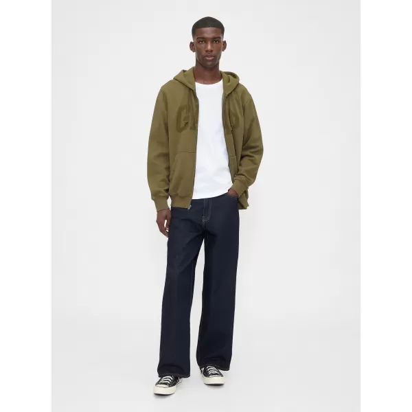  Pánska mikina GAP LOGO HOODIE ZIP 715005-48 DARK OLIVE 