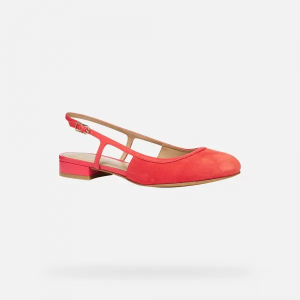  Dámske baleríny GEOX VIRNILISA B G012911 ČERVENÁ 