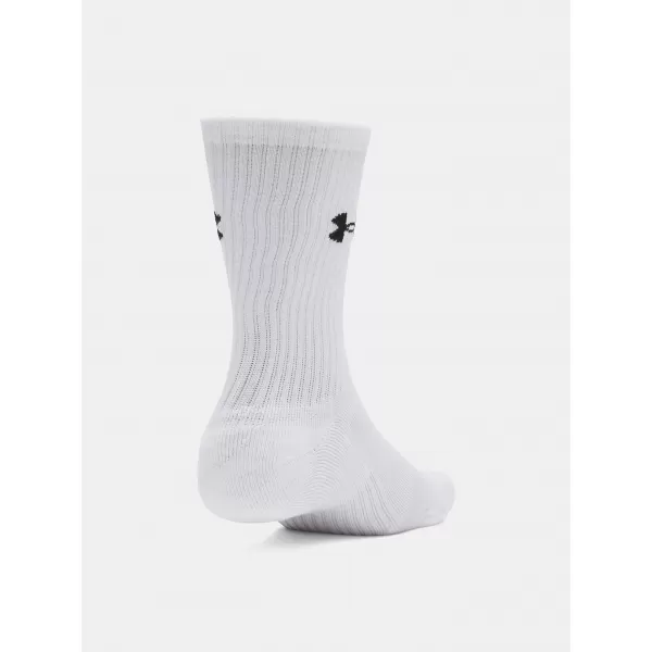  Ponožky UNDER ARMOUR PERFORMANCE COTTON 3P CRW 6009685-100 BIELA 