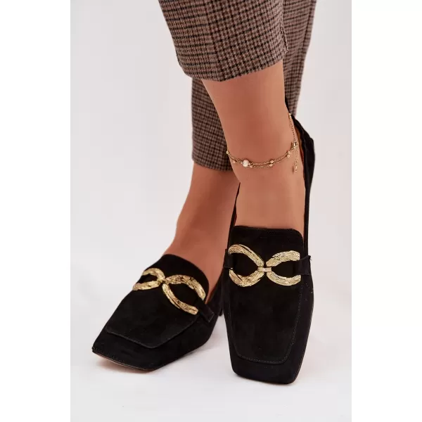 Dámske mokasíny D&A CR61-3115 BLACK 