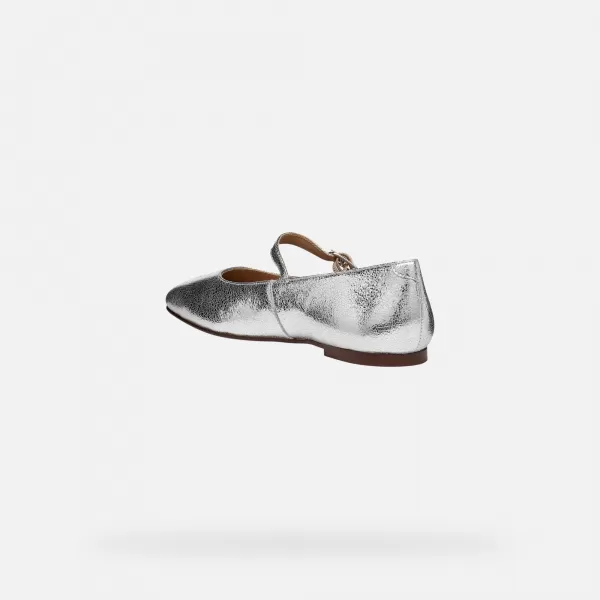  Dámske baleríny GEOX MARSILEA G013151 STRIEBORNÁ 