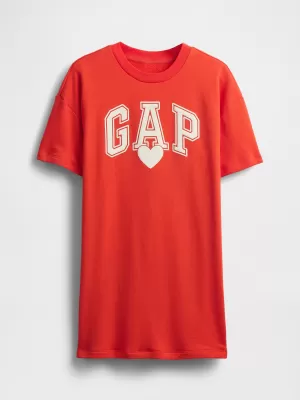Detské šaty GAP LOGO DRESS 781767-00 POSTER RED