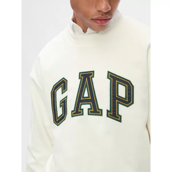  Pánska mikina GAP LOGO CREW SWEATSHIRT 616625-01 NEW OFF WHITE 