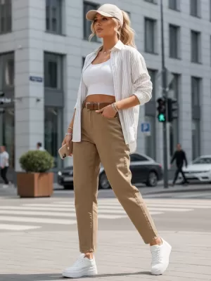 Dámske nohavice DSTREET UY2878 BÉŽOVÁ
