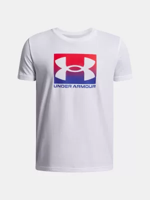 Chlapčenské tričko UNDER ARMOUR UA B BOXED SPORTS UPDATE SS 1388672-100 BIELA