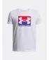 Chlapčenské tričko UNDER ARMOUR UA B BOXED SPORTS UPDATE SS 1388672-100 BIELA