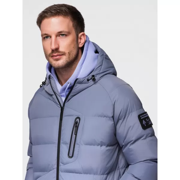  Pánska bunda OMBRE OM-JAHP-0302 ZHASNUTÁ FIALOVÁ 