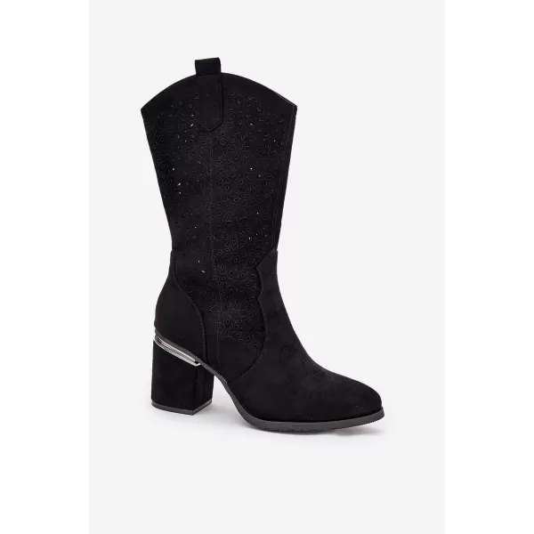  Dámske čižmy S.BARSKI HY51-238 BLACK 