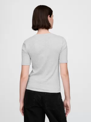 Dámske tričko GAP MODAL CREW NECK TEE 679172-03 LIGHT GREY HEATHER