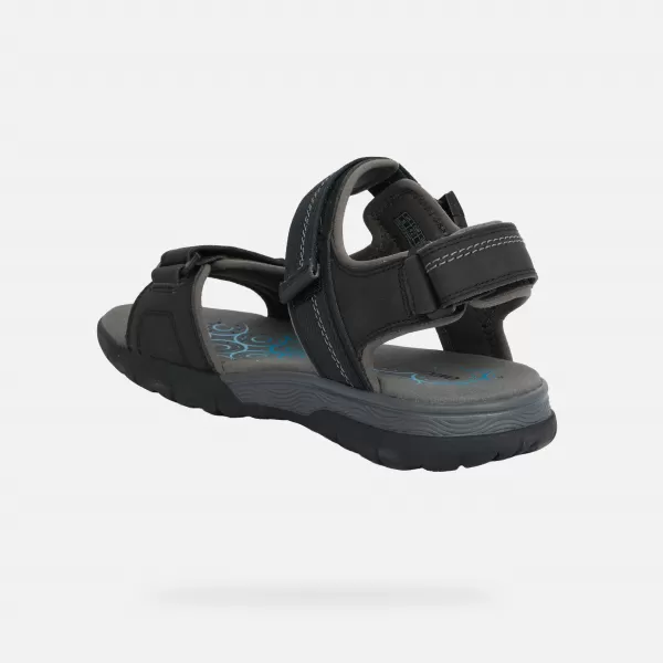  Pánske sandále GEOX SPHERICA EC5 G014392 ČIERNA 