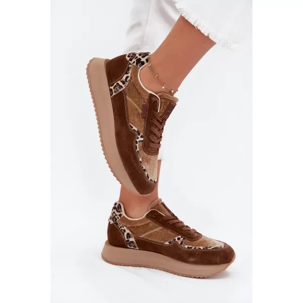 Dámske tenisky BIG STAR OO274A313 BROWN/BEIGE Big Star Shoes 