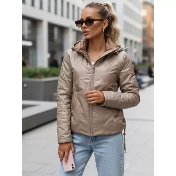  Dámska bunda DSTREET TY5633 KARAMELOVÁ 