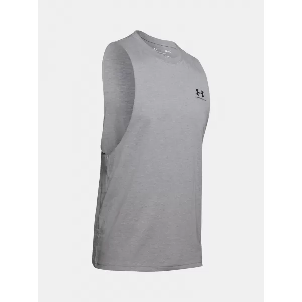 Pánske tielko UNDER ARMOUR LEFT CHEST CUT OFF TANK 1329286-035 ŠEDÁ 