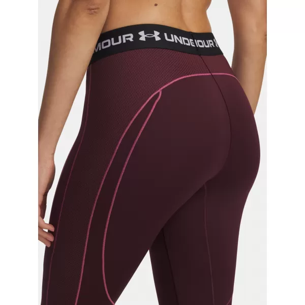  Dámske legíny UNDER ARMOUR UA COLDGEAR TEXTURED LEGGING 6003997-600 ČERVENÁ 