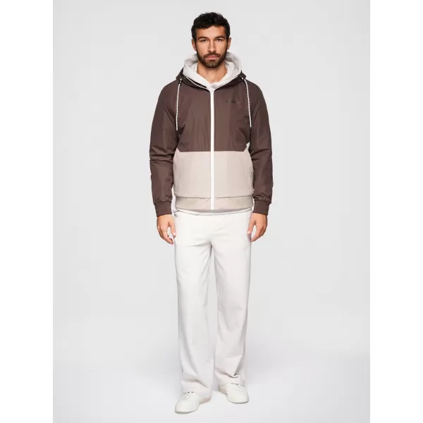  Pánska bunda OMBRE OM-JANP-0242 BROWN AND BEIGE 