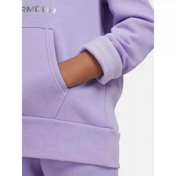  Dievčenská mikina UNDER ARMOUR UA RIVAL FLC SHIMMER HDY 6004118-538 FIALOVÁ 