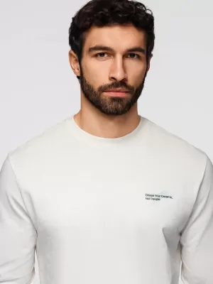 Pánske tričko OMBRE OM-LSPT-0136 WHITE