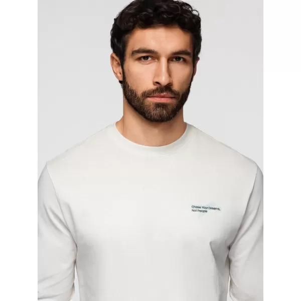  Pánske tričko OMBRE OM-LSPT-0136 WHITE 