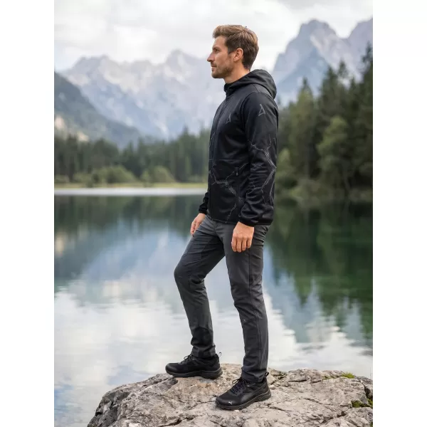 Pánska softshellová bunda premium ALTISPORT VOJ/ALM129JACK01 ČIERNOSIVÁ 