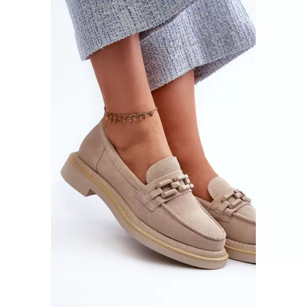  Dámske mokasíny S.BARSKI HX52-222 BEIGE 
