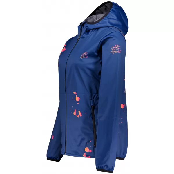  Dámska softshellová bunda premium ALTISPORT VOJ/ALW077JACK01 NÁMORNÁ MODRÁ/ORANŽOVÁ 