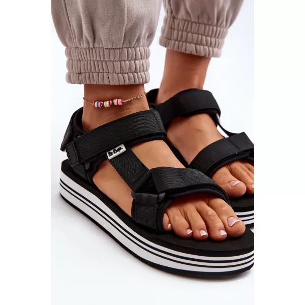  Dámske sandále LEE COOPER LCW-24-05-2753L BLACK/WHITE 