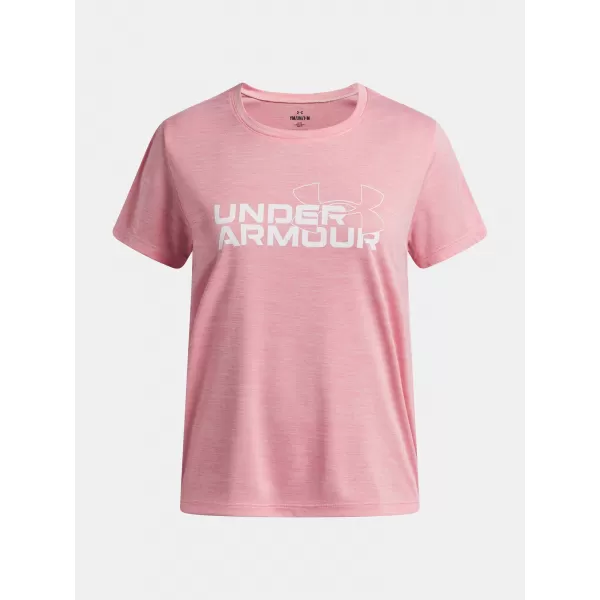  Dievčenské tričko UNDER ARMOUR TECH TWIST WDMK LOGO SS 6007134-600 RUŽOVÁ 
