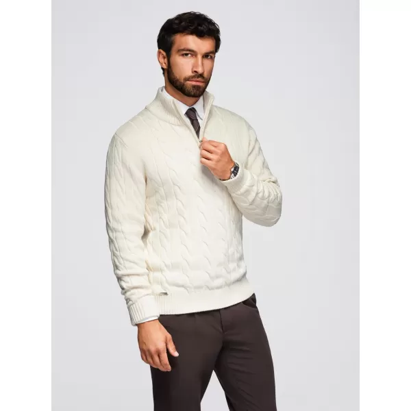  Pánsky sveter OMBRE OM-SWZS-0138 KRÉM 