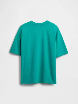Detské tričko GAP JERSEY LOGO TEE 768091-01 GREEN MIRAGE