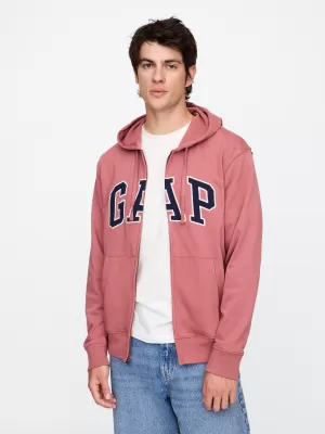 Pánska mikina GAP HERITAGE LOGO FULLZIP HOODIE 868454-10 WASHED RED