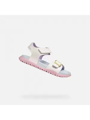 Dievčenské sandále GEOX SANDAL FUSBETTO J35HQA000BCC0653 BIELA