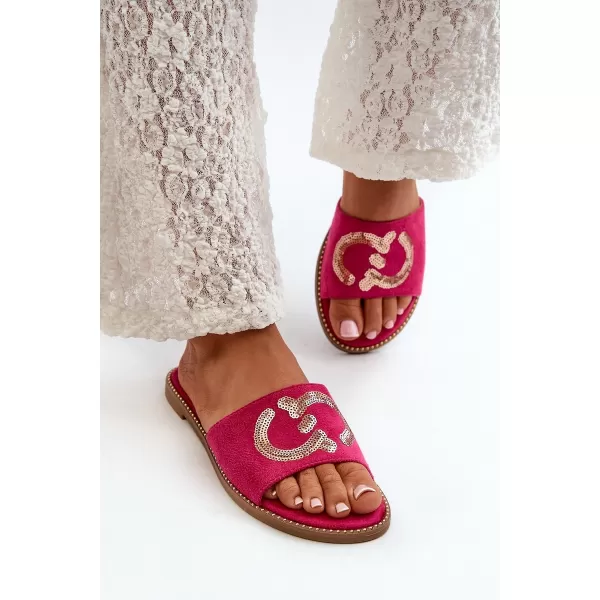  Dámske žabky S.BARSKI KV27-052 FUCHSIA 