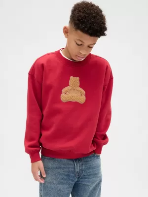 Detská mikina GAP CREW RELAXED SWEATSHIRT 844233-01 SLED