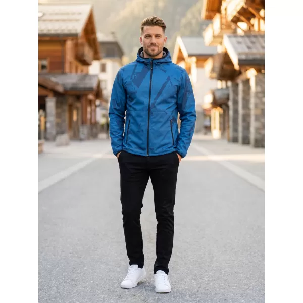  Pánska softshellová bunda premium ALTISPORT VOJ/ALM079JACK01 MODRÁ 