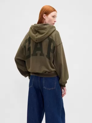 Dámska mikina GAP LOGO PULLOVER HOODIE 841725-13 BLACK MOSS WASH