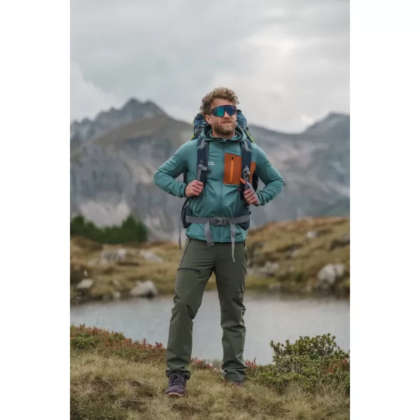  Pánska mikina powerfleece NORDBLANC BRACKEN NBWFM8286 TMAVO ZELENÁ 