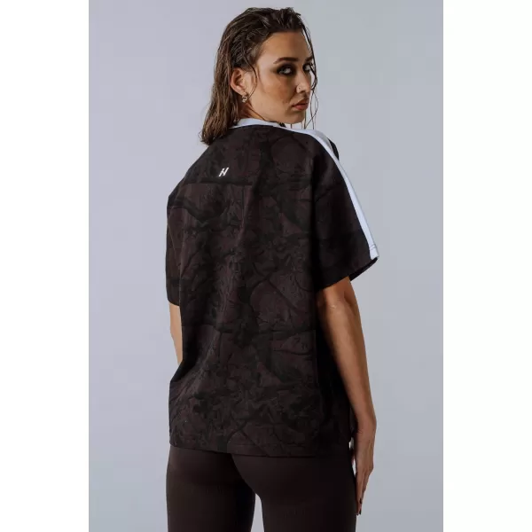  Tričko uvoľneného strihu POWER 894 DARK BROWN CAMO Nebbia 