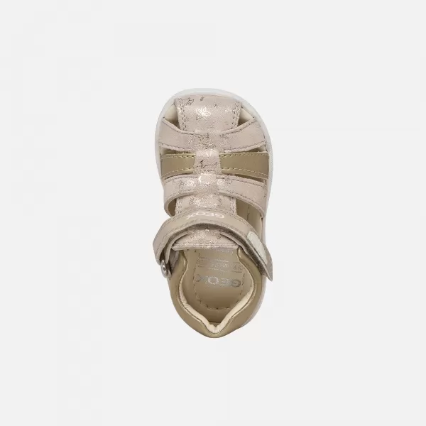  Dievčatá prvé kroky GEOX SANDAL MACCHIA B254WB007NFC8560 BÉŽOVÁ 