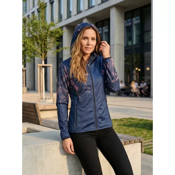  Dámska softshellová bunda premium ALTISPORT VOJ/ALW064JACK01 MODRORUŽOVÁ 