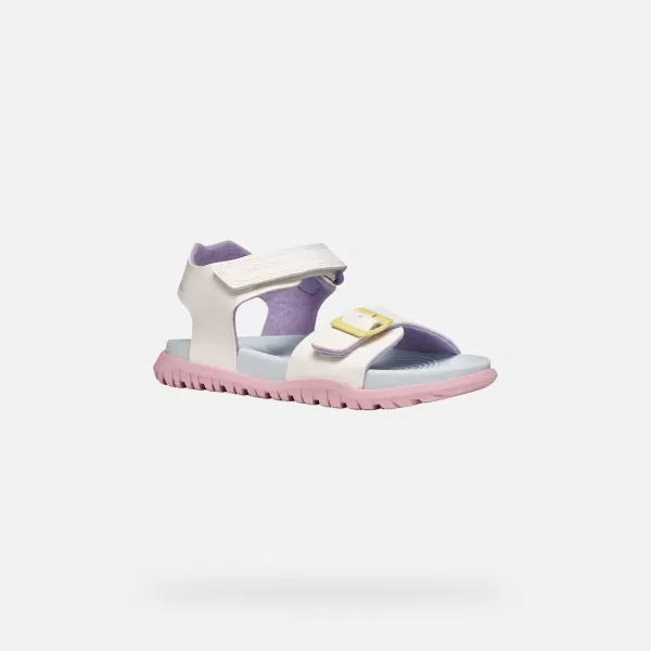  Dievčenské sandále GEOX SANDAL FUSBETTO J35HQA000BCC0653 BIELA 