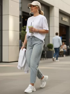 Dámske nohavice DSTREET UY2858 MODRÁ