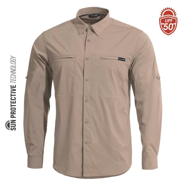  Pánska košeľa PENTAGON WAYNE K02029 04 KHAKI 
