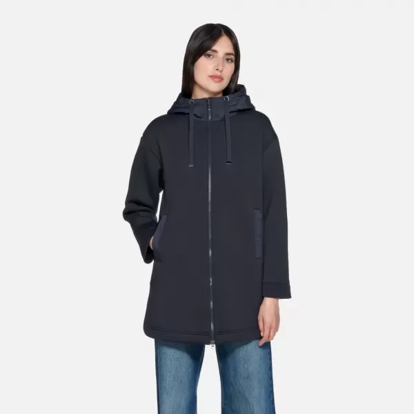  Dámska parka GEOX SWEATER G012426 TMAVO MODRÁ 