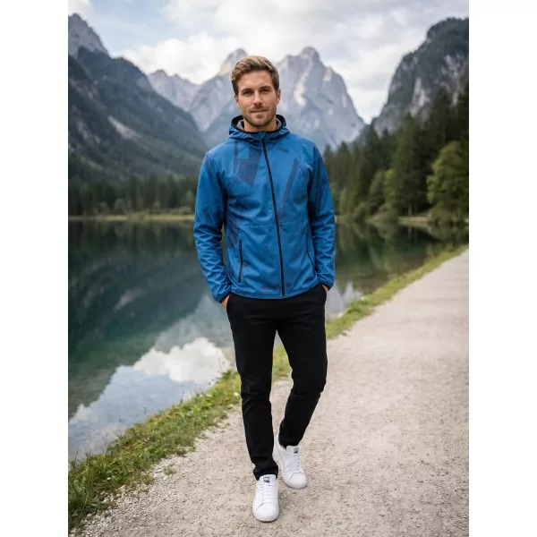  Pánska softshellová bunda premium ALTISPORT VOJ/ALM079JACK01 MODRÁ 