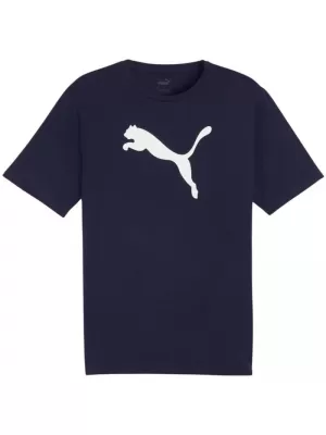 Pánske tričko PUMA TEAMRISE LOGO JERSEY COTTON 658705-06 PUMA NÁMORNÍCKA/PUMA BIELA