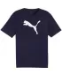 Pánske tričko PUMA TEAMRISE LOGO JERSEY COTTON 658705-06 PUMA NÁMORNÍCKA/PUMA BIELA