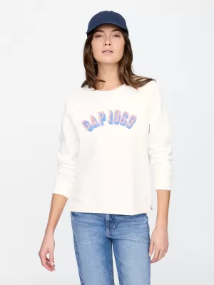 Dámska mikina GAP LOGO CREWNECK SWEATSHIRT 744529-03 NEW OFF WHITE