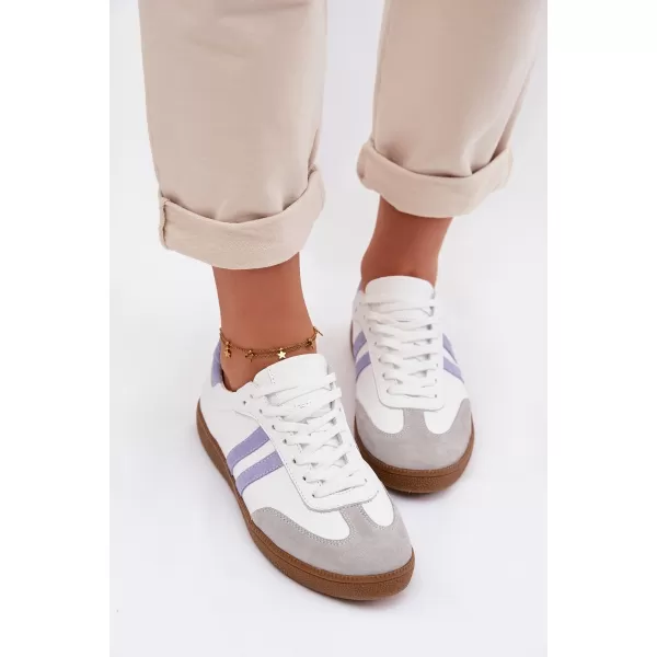  Dámske tenisky ZAZOO N1068 WHITE/BLUEPURPLE 