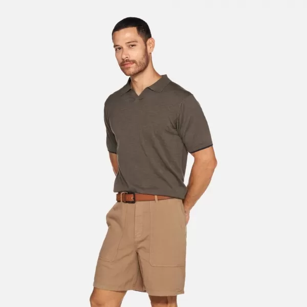  Pánske tričko GEOX KNIT G012317 KHAKI 